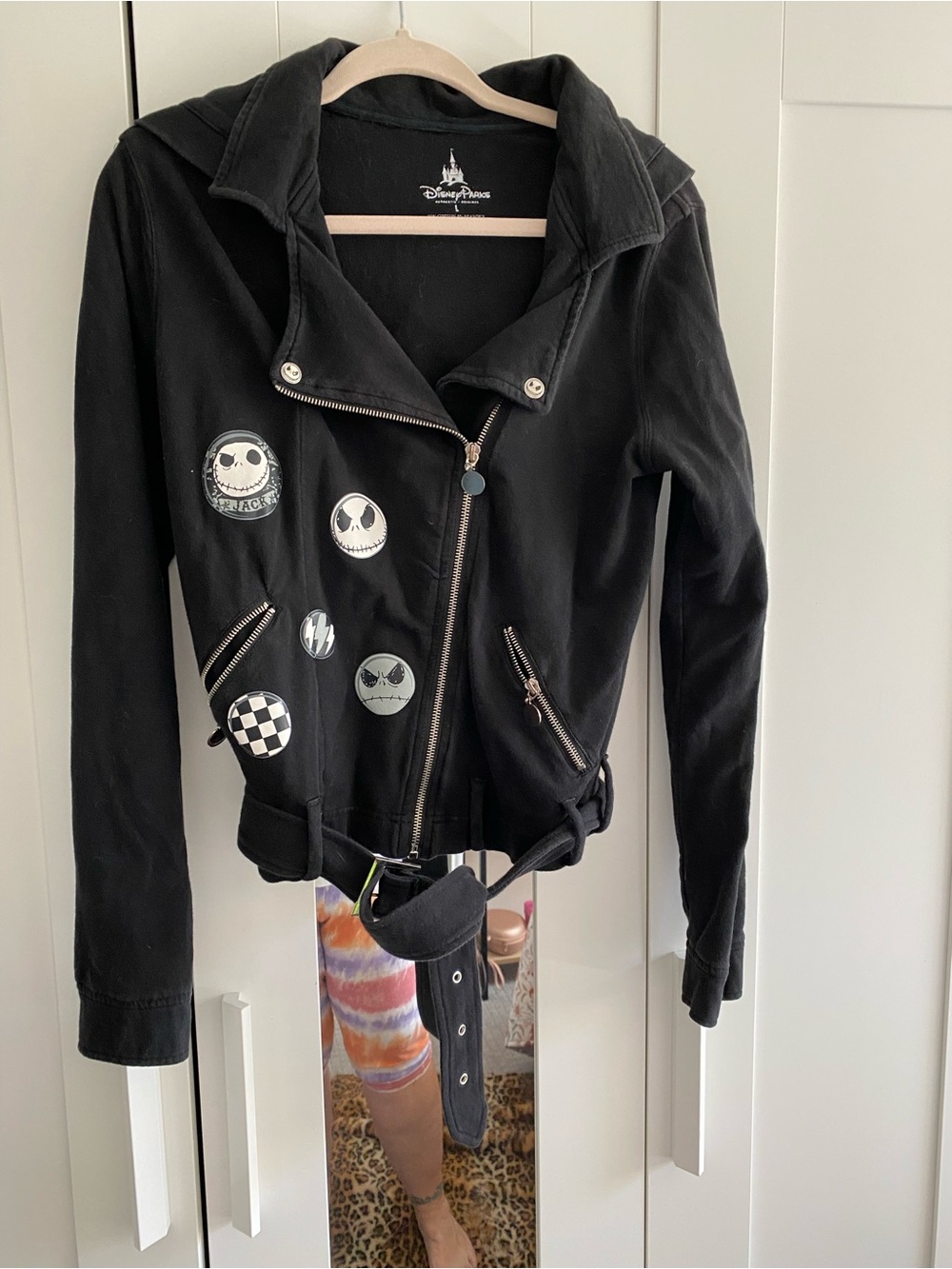 Disneyland Punk Moto Jacket with Jack skeleton size Large